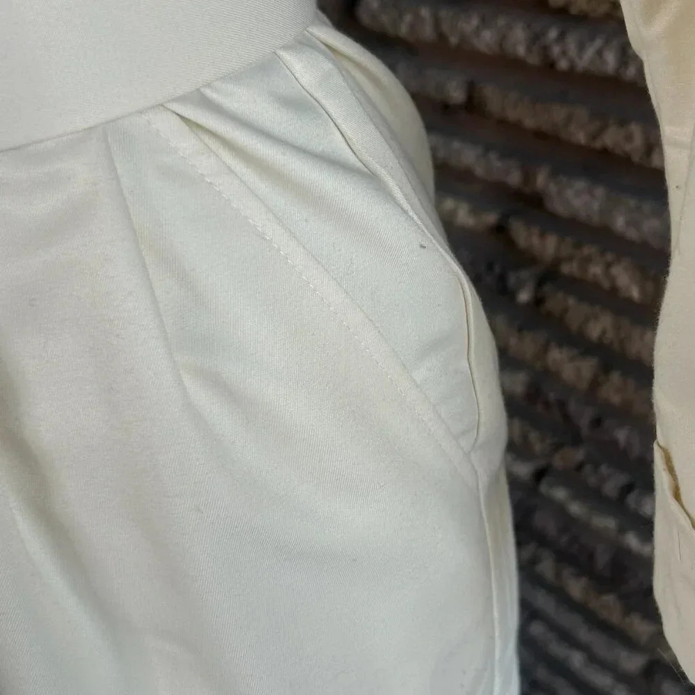 Fauroche by Lori Weidner Vintage 80s Cream Military Jumpsuit Gold Buttons Size 5 - Picture 5 of 12